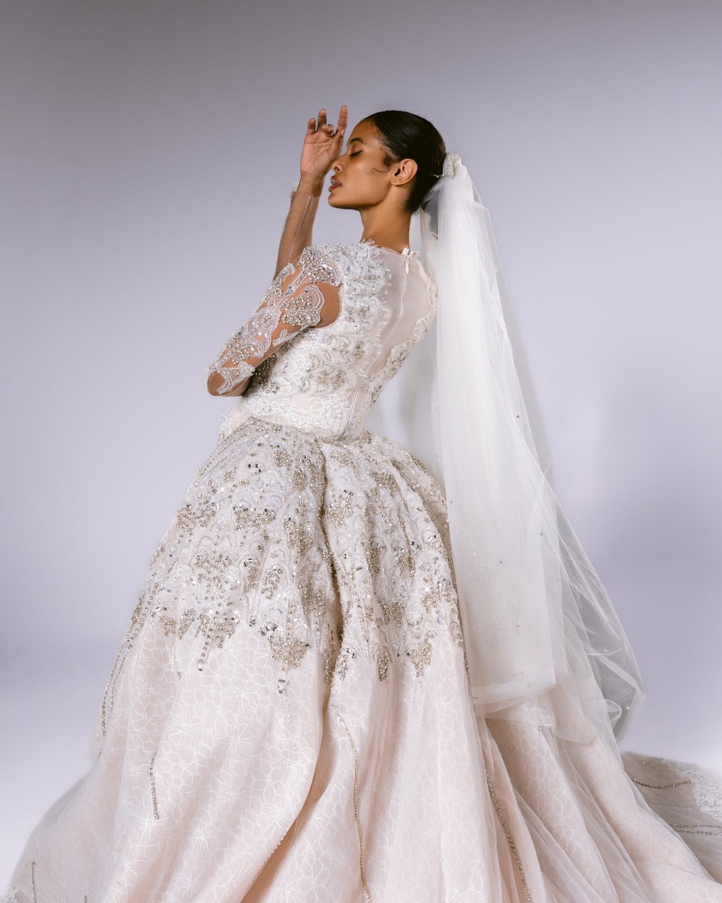 Back of an embellished ballgown